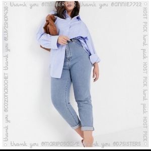 DrDenim Nora Plus Light Retro Sky High Mom Jeans NWT